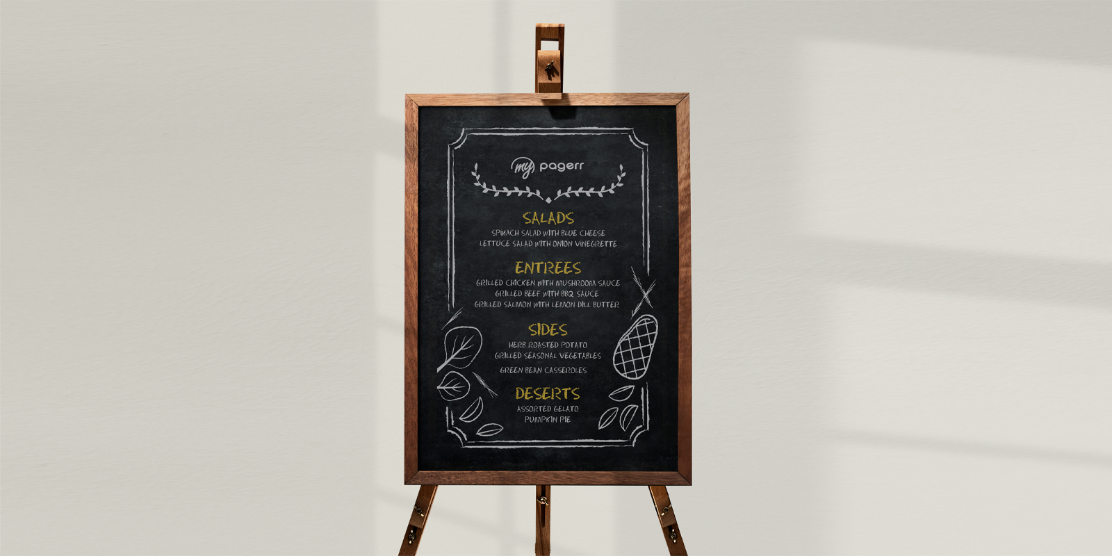 Chalkboard signs in Canberra - Print with Pagerr