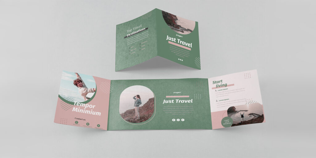 Folded Leaflets in Custom Format, Zigzag Fold