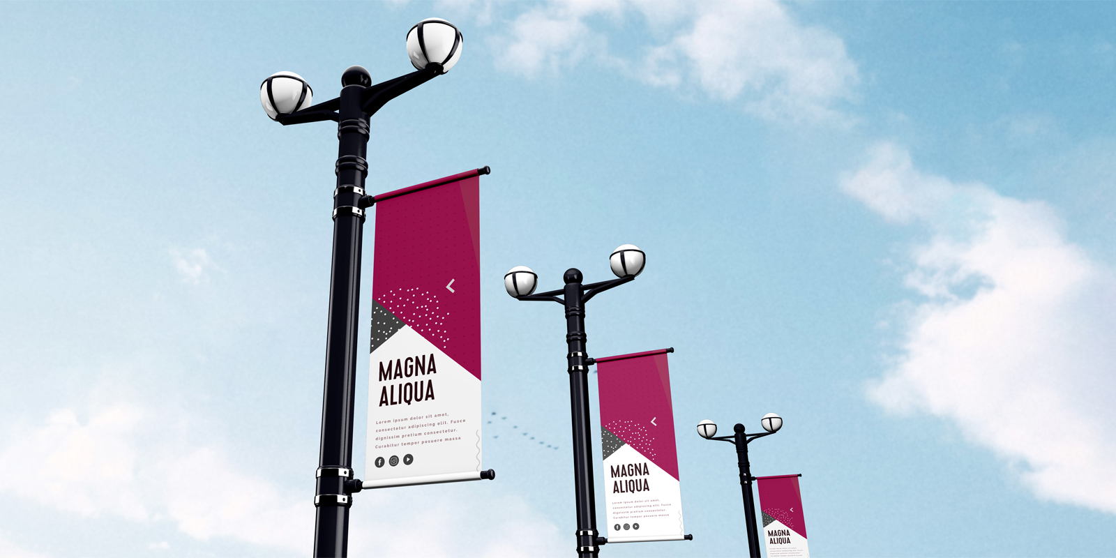 Pole banners in Mandurah - Print with Pagerr