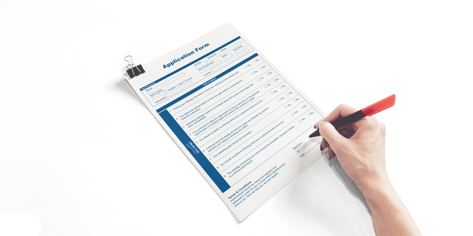 Application forms in Newcastle - Print with Pagerr